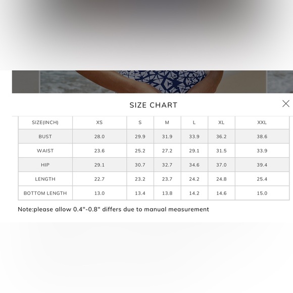 New in bag -Seafancy swimsuit - Sweetheart Neck Tummy Control One-Piece swimsuit - Picture 4 of 9